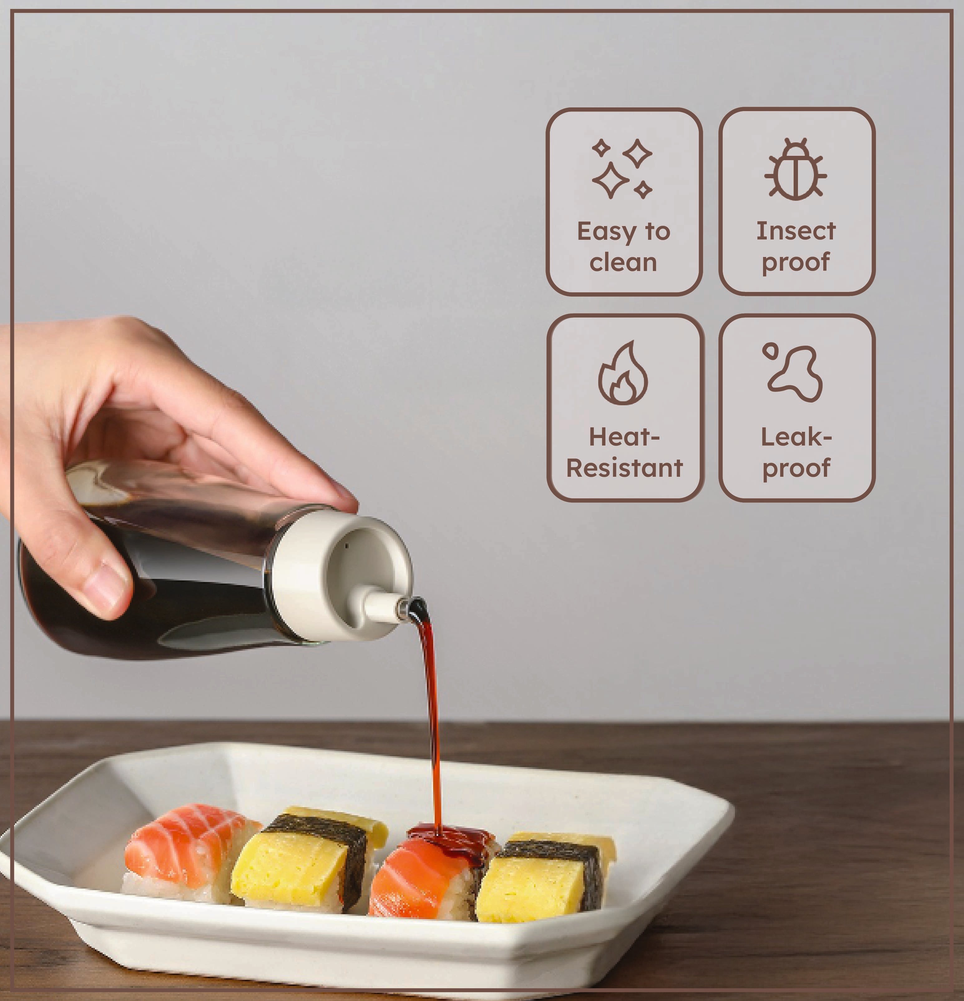 Premium Glass Oil Dispenser with No-Drip Spout for Kitchen Use
