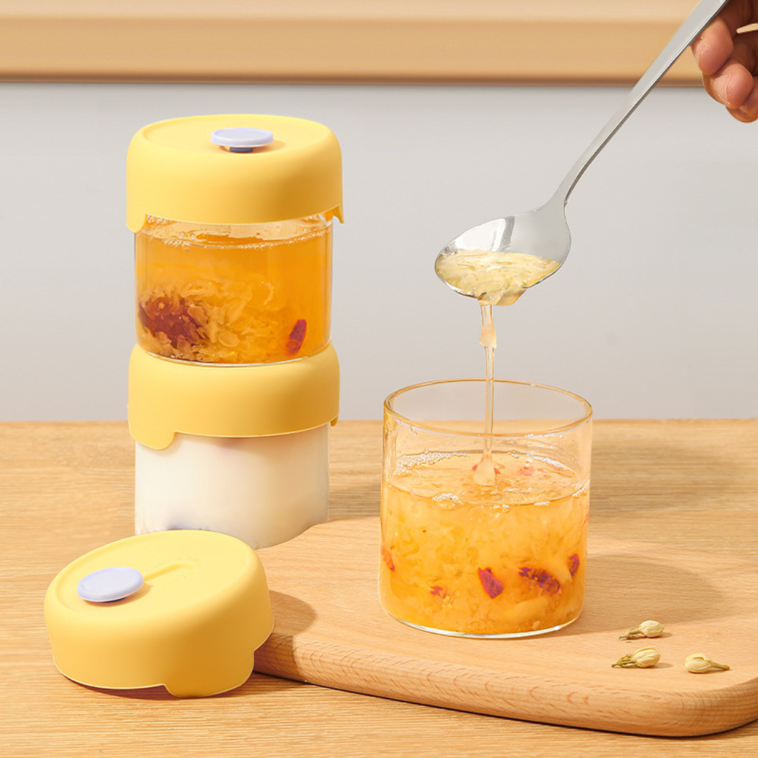 Durable Borosilicate Glass Storage Cup for Home and Kitchen Use