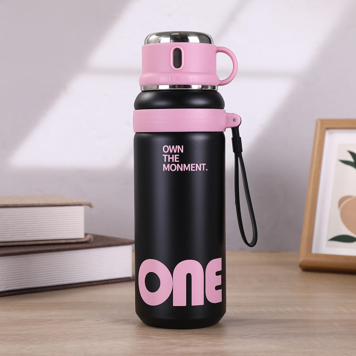 Stylish Stainless Steel Leak Proof Thermal Water Bottle - 1000ml