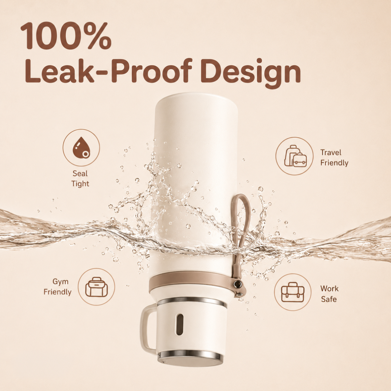 Premium Stainless Steel Thermal Water Bottle - 800ml