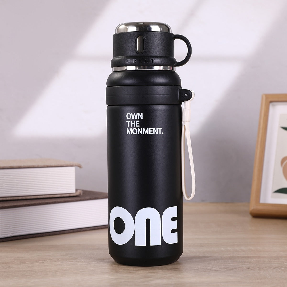 Stylish Stainless Steel Leak Proof Thermal Water Bottle - 1000ml