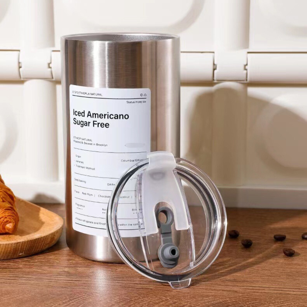 Double Wall Stainless Steel Shaker for Hot and Cold Drinks - 600ml