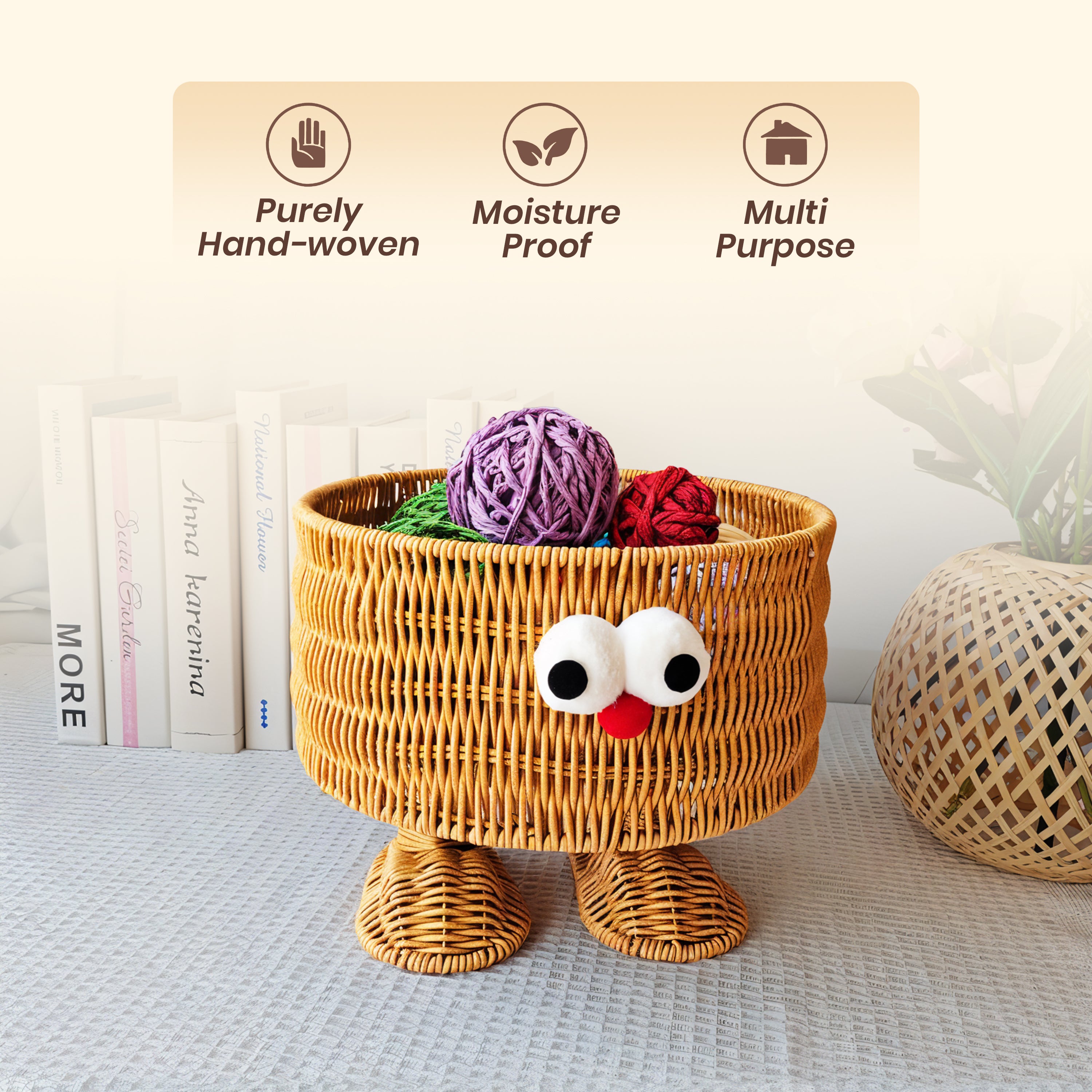 Decorative Multiuse Woven Storage Basket