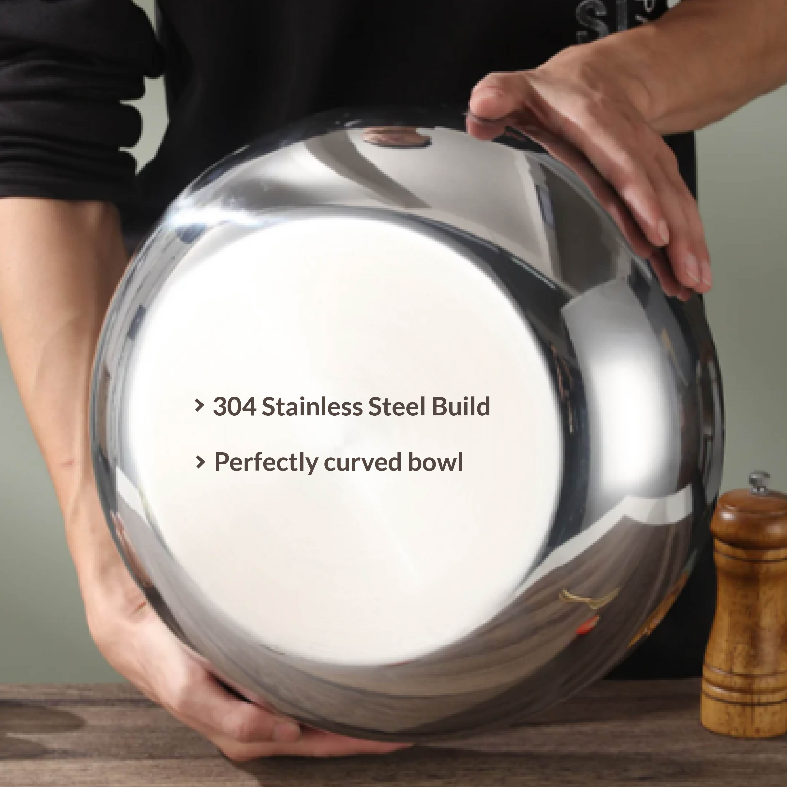 Large-Capacity Stainless Steel Mixing Bowl with Lid