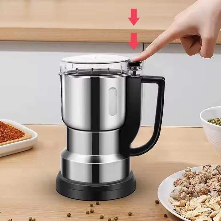 Compact Electric Grain Spice Grinder - 300W With 5 Extra Blade