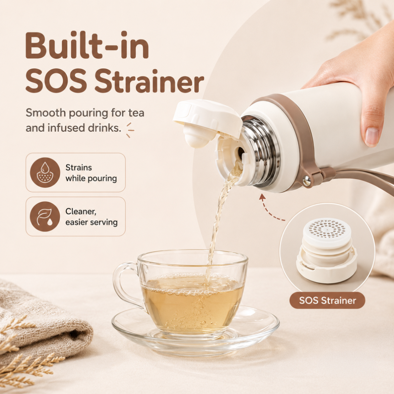 Premium Stainless Steel Thermal Water Bottle - 800ml