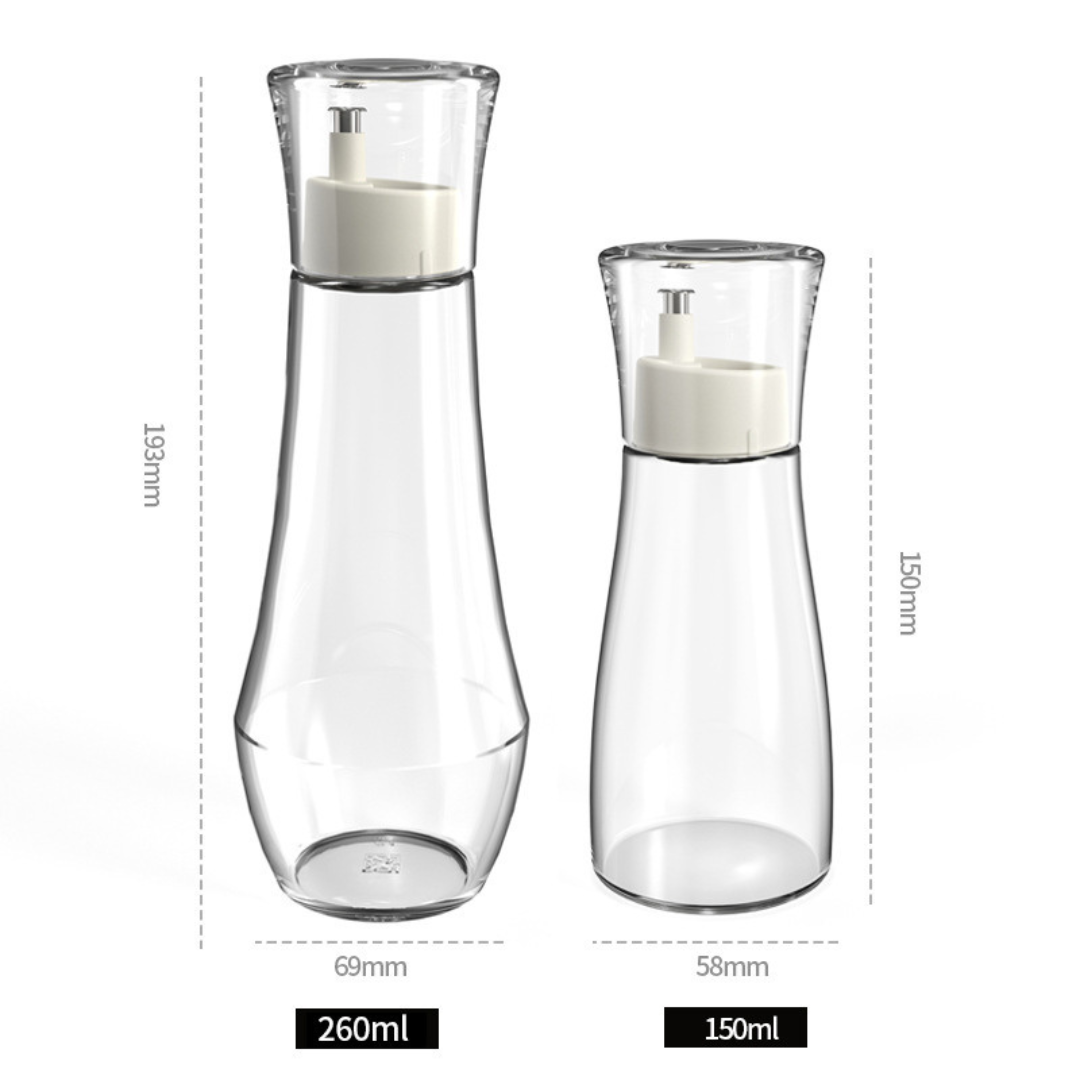 Premium Glass Oil Dispenser with No-Drip Spout for Kitchen Use