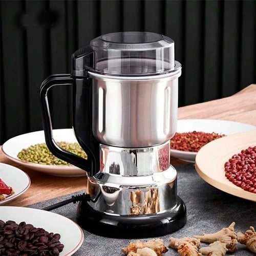 Compact Electric Grain Spice Grinder - 300W With 5 Extra Blade