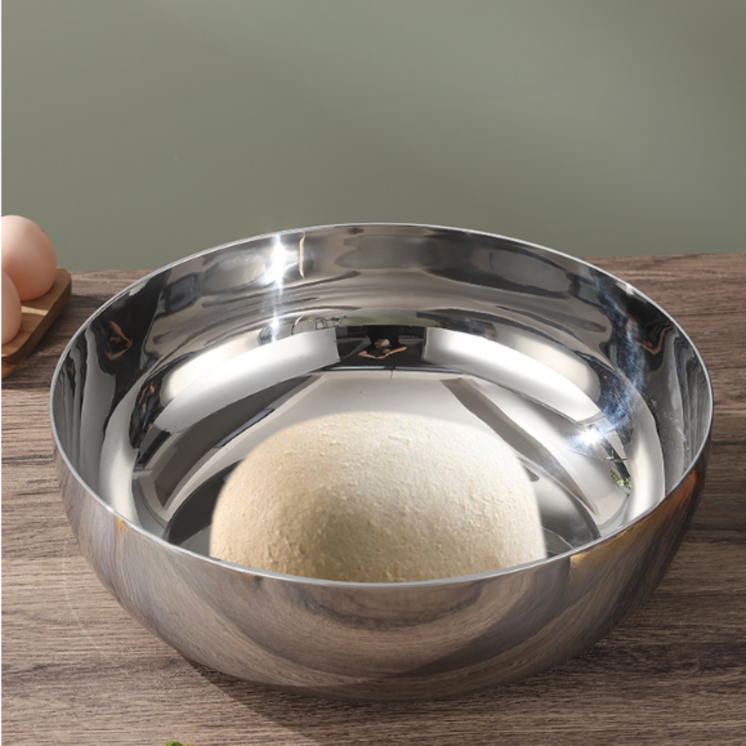 Large-Capacity Stainless Steel Mixing Bowl with Lid