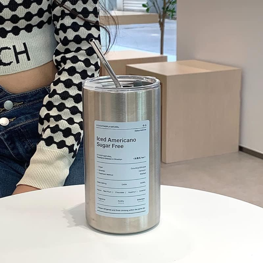 Double Wall Stainless Steel Shaker for Hot and Cold Drinks - 600ml