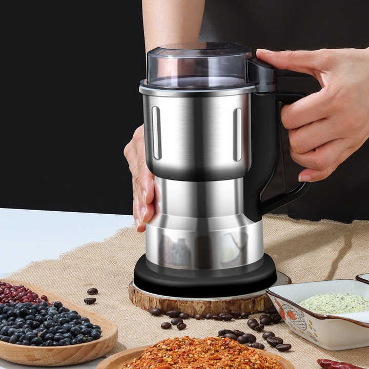 Compact Electric Grain Spice Grinder - 300W With 5 Extra Blade