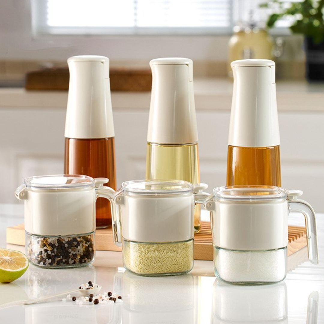 Multi-Purpose One-Hand Operated Spice Jar with Flip Cap