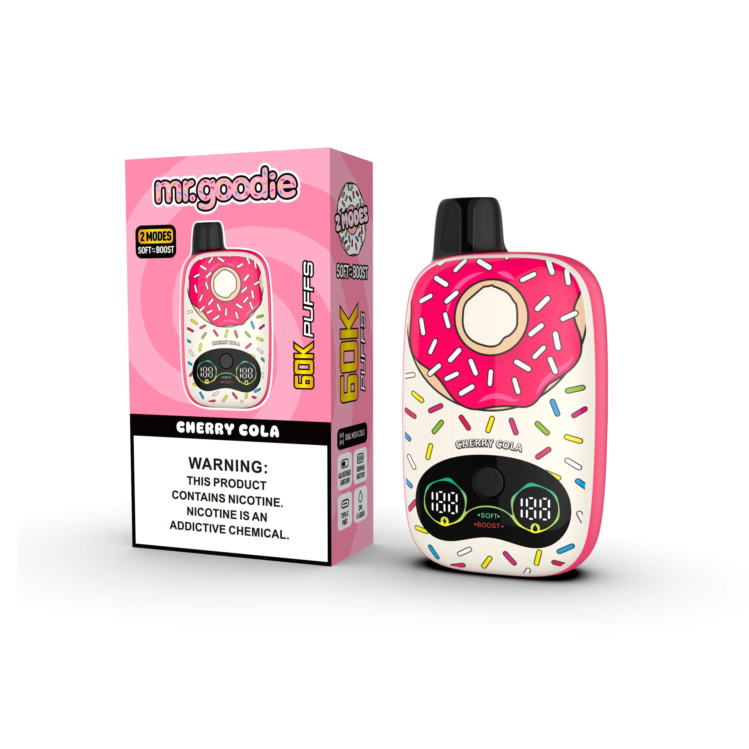 Mr.Goodie Donut 60000 60K Puffs Adjustable Airflow Dual Mesh Original Disposable Vape 