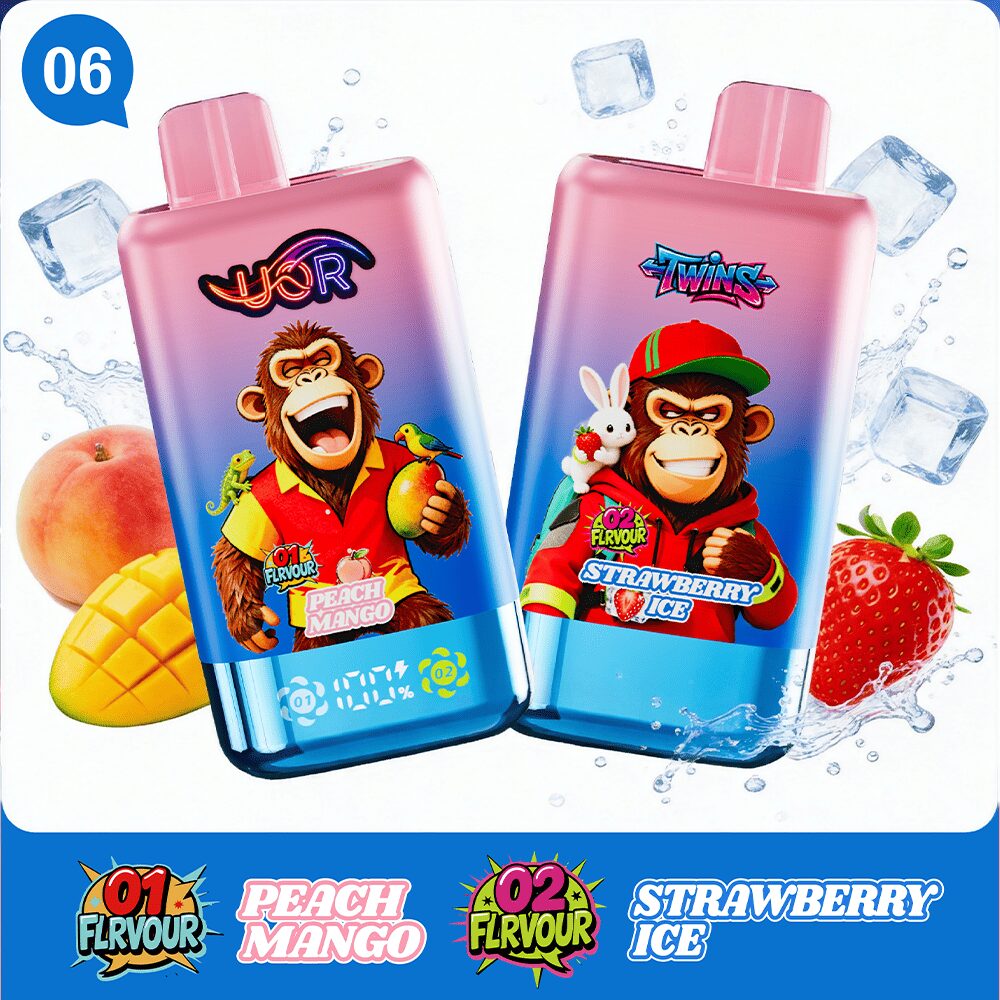 UOR Twins 80000 80k Puffs Double Flavor Dual Mesh Disposable Vape with LED Display EU Warehouse 