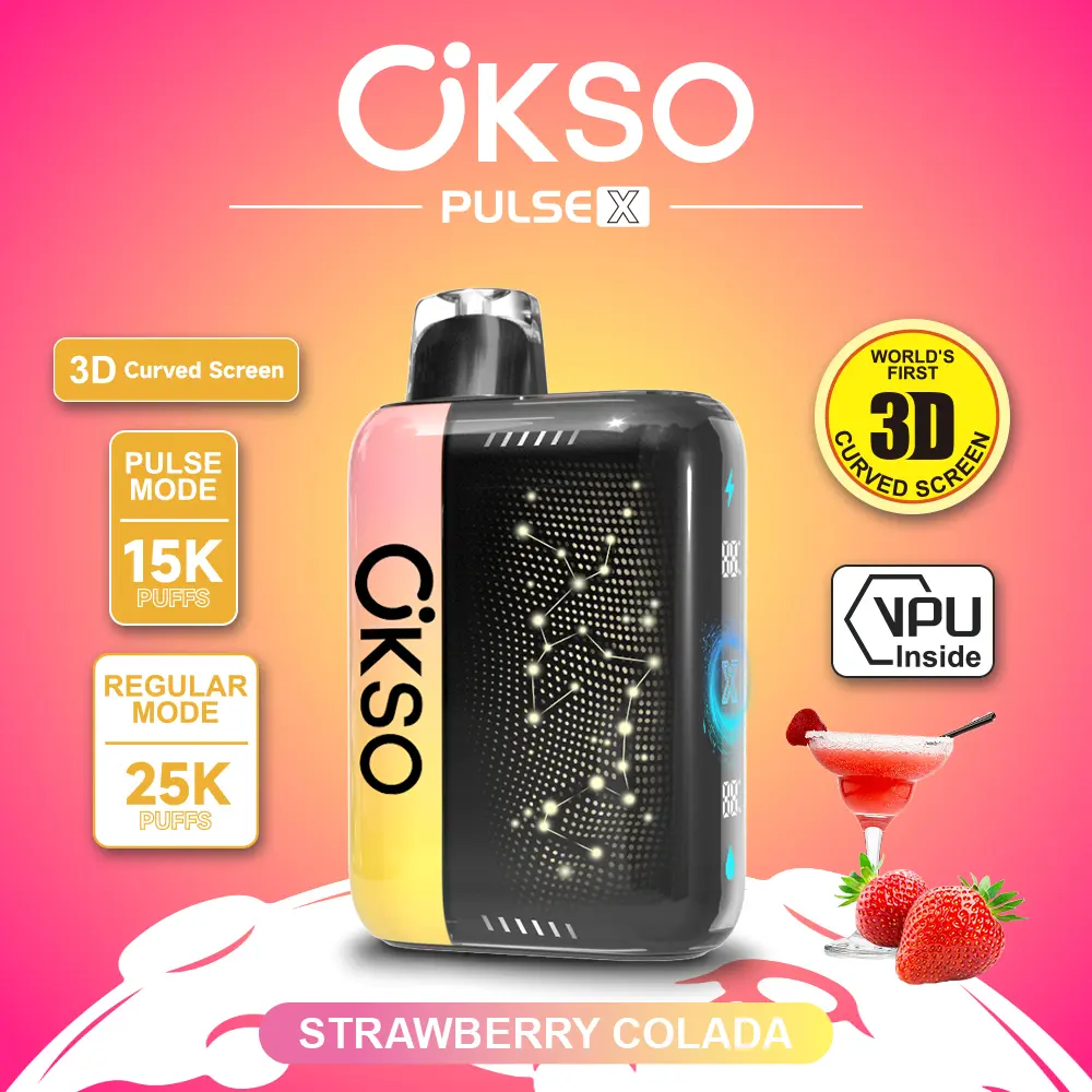 OKSO Pulse X 25000 25K Puffs Pulse/Regular Mode LED Display Disposable Vape 