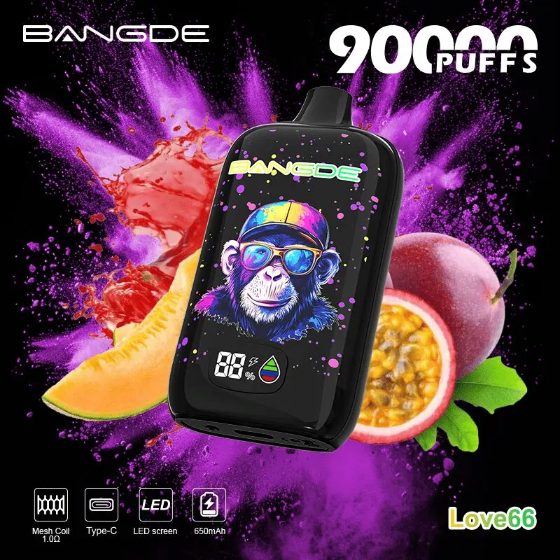 Bang DE 90000 90K Puffs Disposable Vape|Type-C Rechargeable LCD Display E-Cigarette 