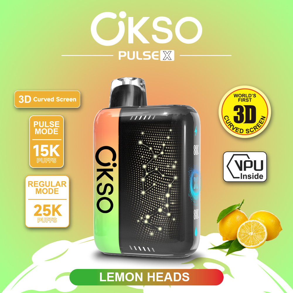 OKSO Pulse X 25000 25K Puffs Pulse/Regular Mode LED Display Disposable Vape 
