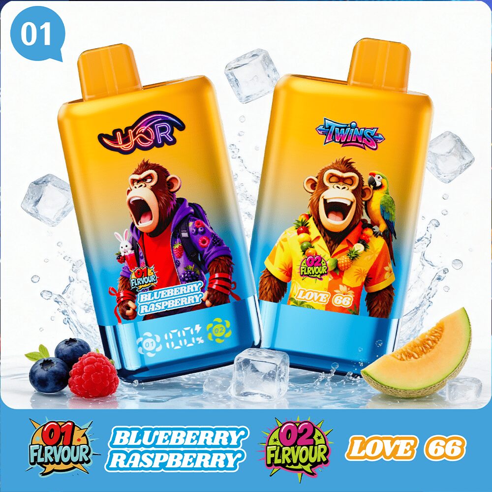 UOR Twins 80000 80k Puffs Double Flavor Dual Mesh Disposable Vape with LED Display EU Warehouse 