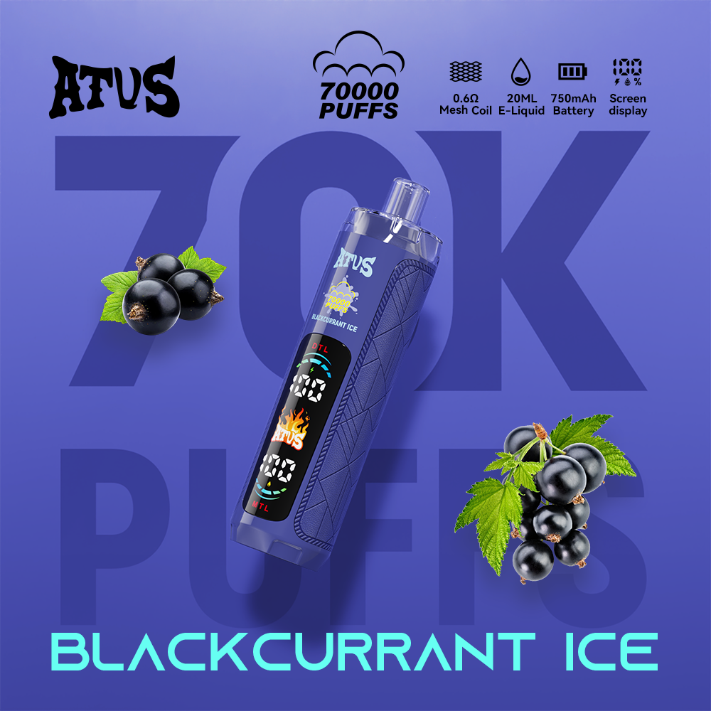 ATVS 70000 70K Puffs Original DTL/MTL Modes LED Display Disposable DTL Vape Pen 