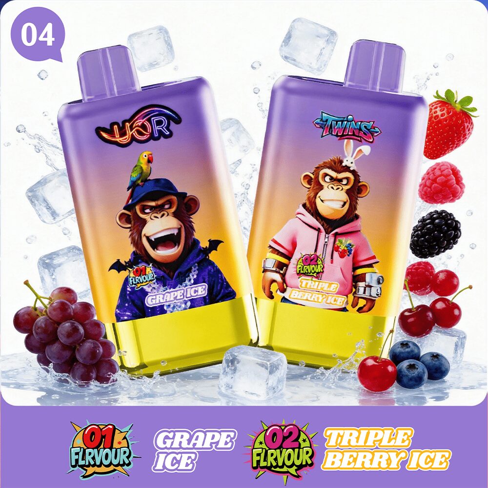 UOR Twins 80000 80k Puffs Double Flavor Dual Mesh Disposable Vape with LED Display EU Warehouse 