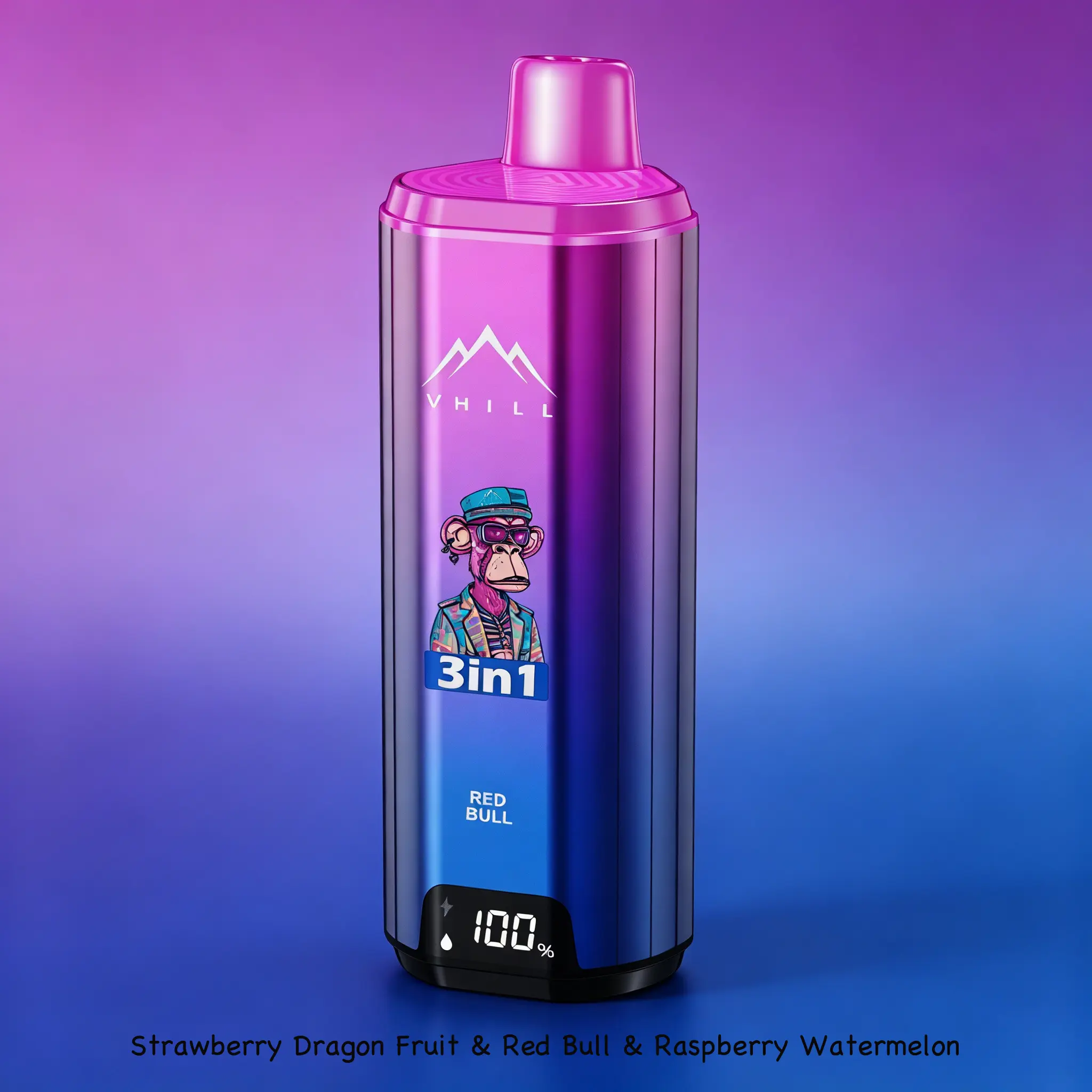 VHILL Triple 90K 90000 Puffs 3 in 1 Flavors&LED Screen Original Rechargeable Disposable Vape EU Warehouse 