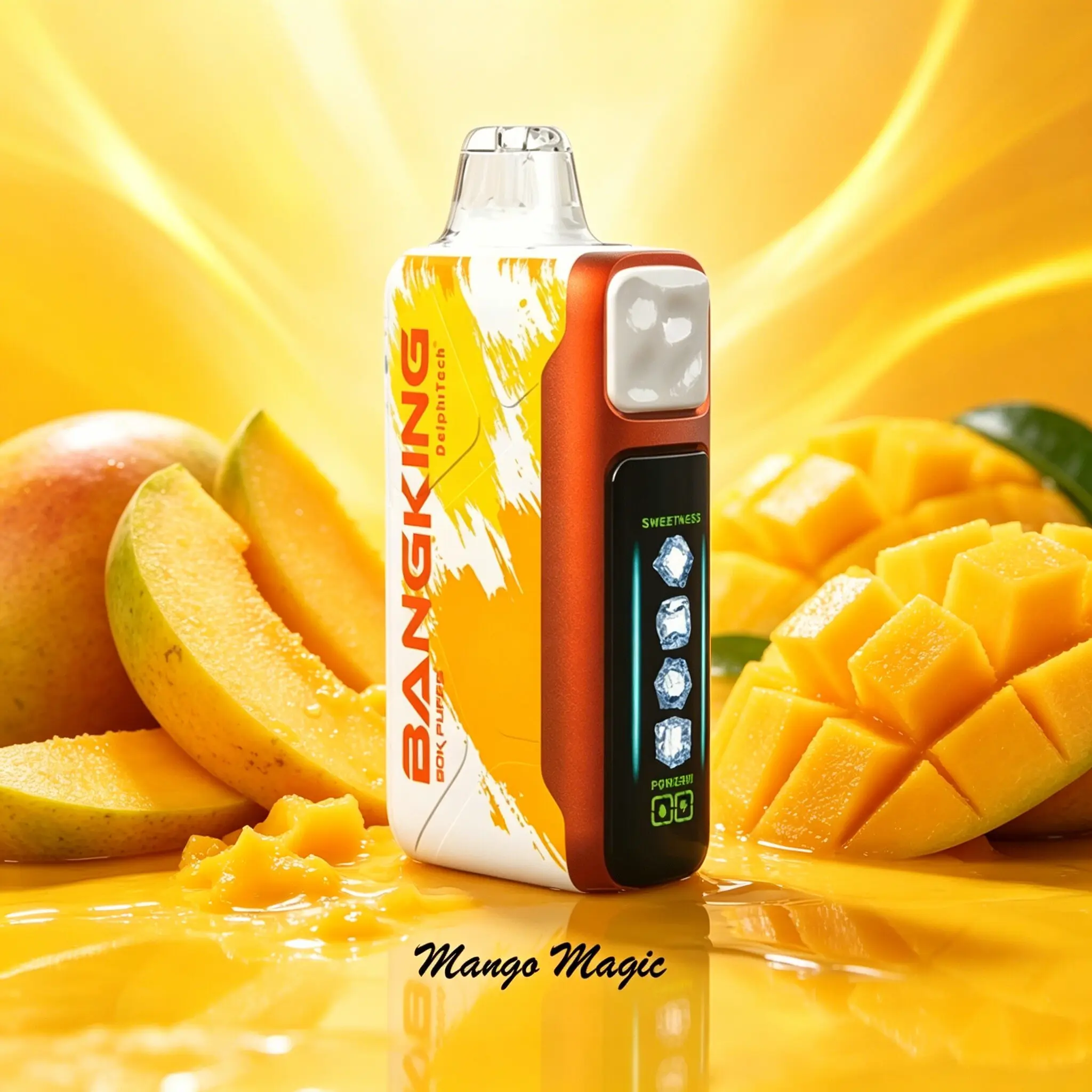 Bang King Ice Cool 60000 60K Puffs Adjustable Ice Level LED Display Disposable Vape Japan warehouse 