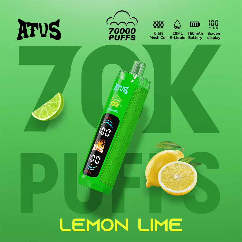 ATVS 70000 70K Puffs Original DTL/MTL Modes LED Display Disposable DTL Vape Pen 