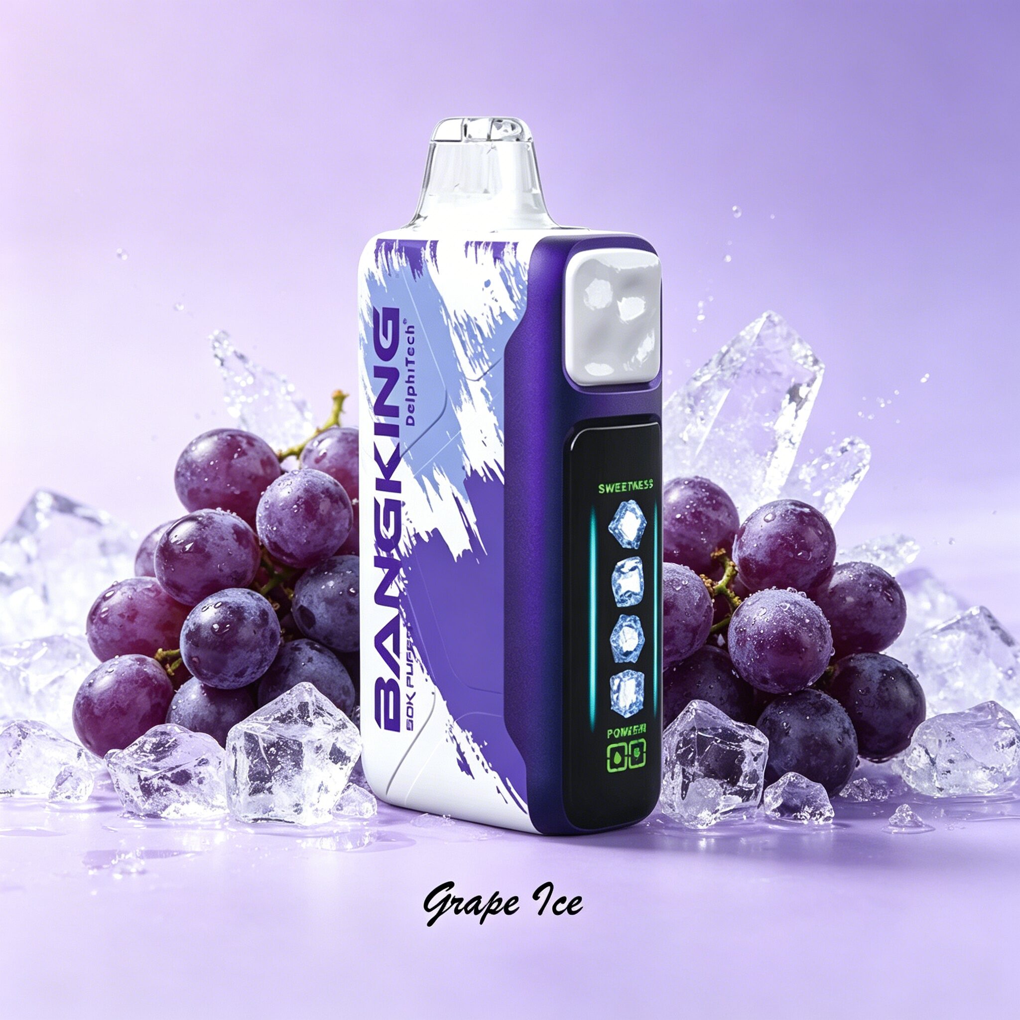 Bang King Ice Cool 60000 60K Puffs Adjustable Ice Level LED Display Disposable Vape Japan warehouse 