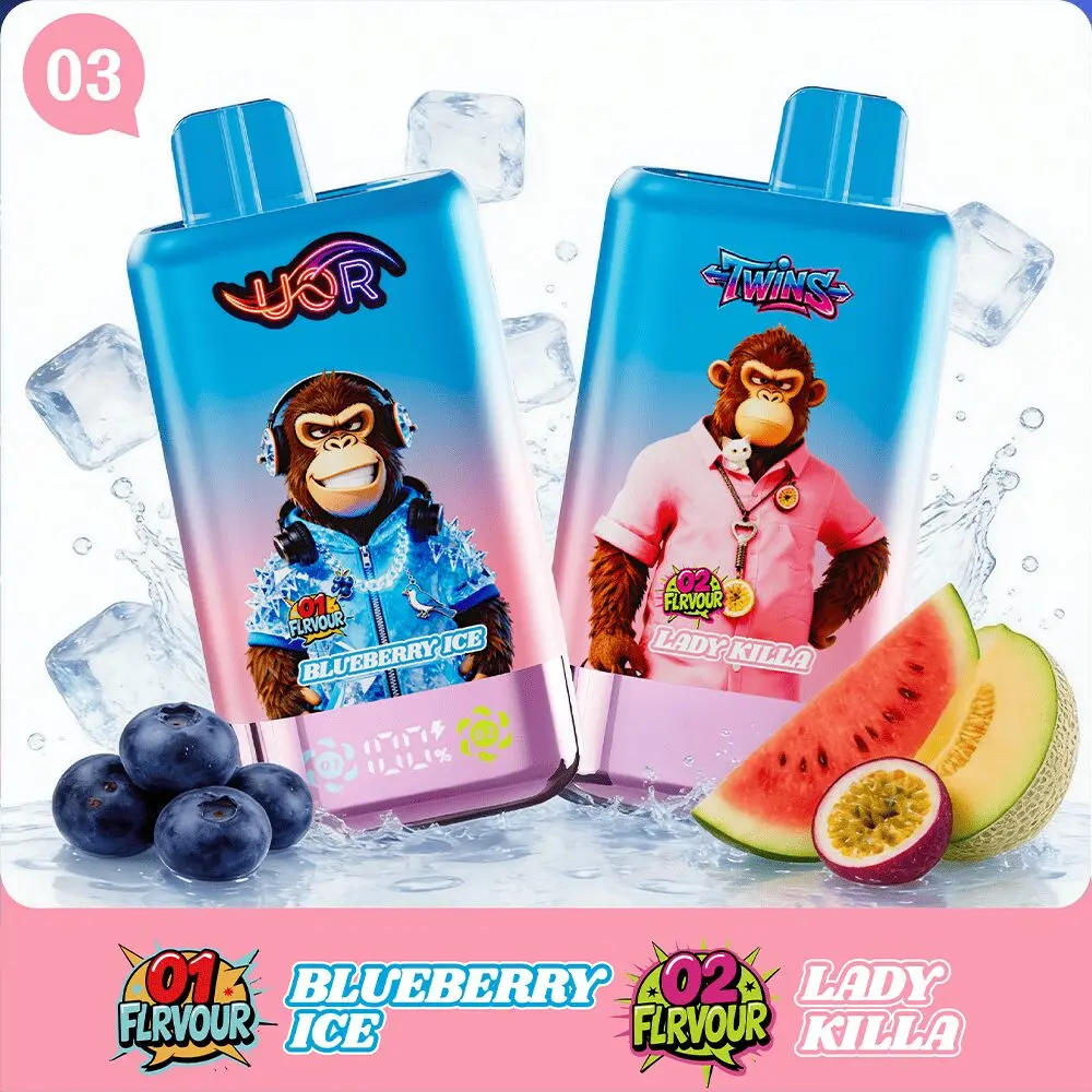 UOR Twins 80000 80k Puffs Double Flavor Dual Mesh Disposable Vape with LED Display EU Warehouse 