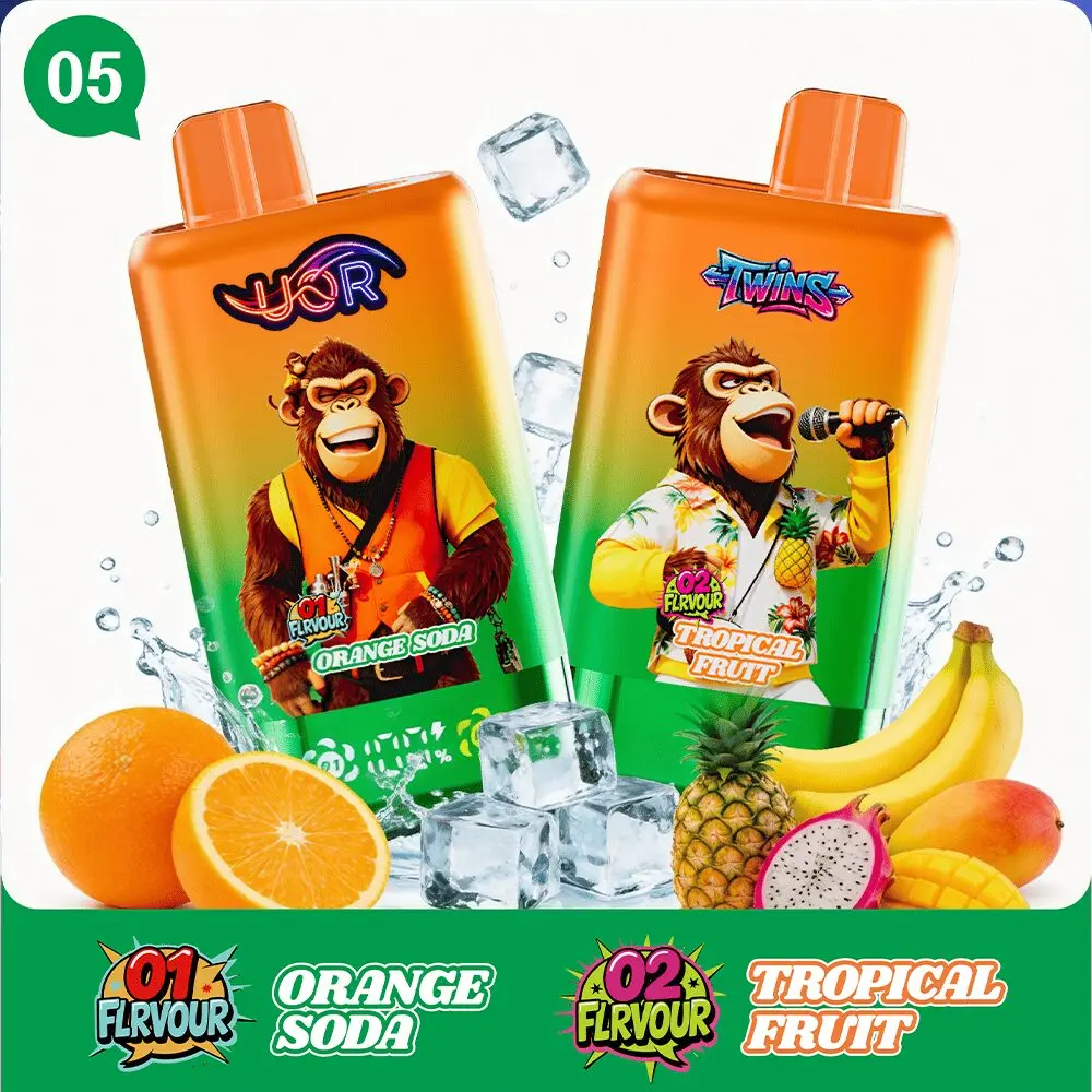 UOR Twins 80000 80k Puffs Double Flavor Dual Mesh Disposable Vape with LED Display EU Warehouse 