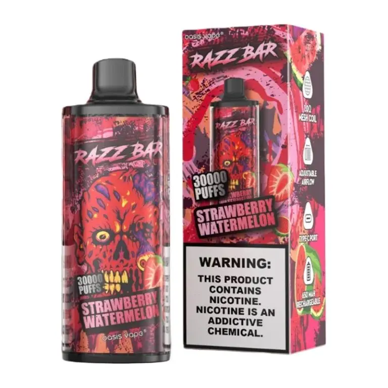Razz Bar 30000 30K Puffs Disposable Vape | Long Lasting Rechargeable Vape with Adjustable Airflow 