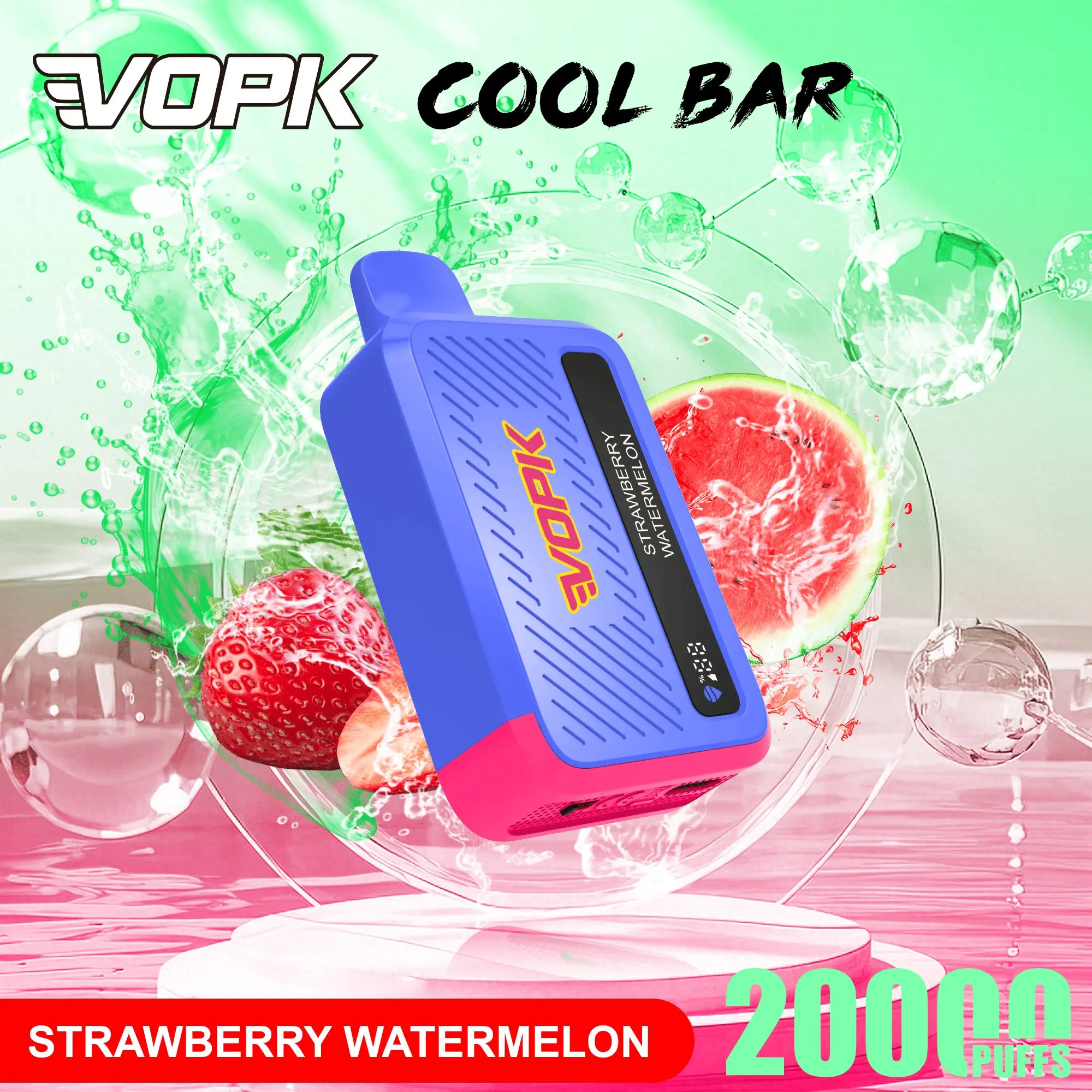 VOPK Cool Bar 20000 20K Puffs Adjustable Airflow Original Rechargeable Disposable Vape 