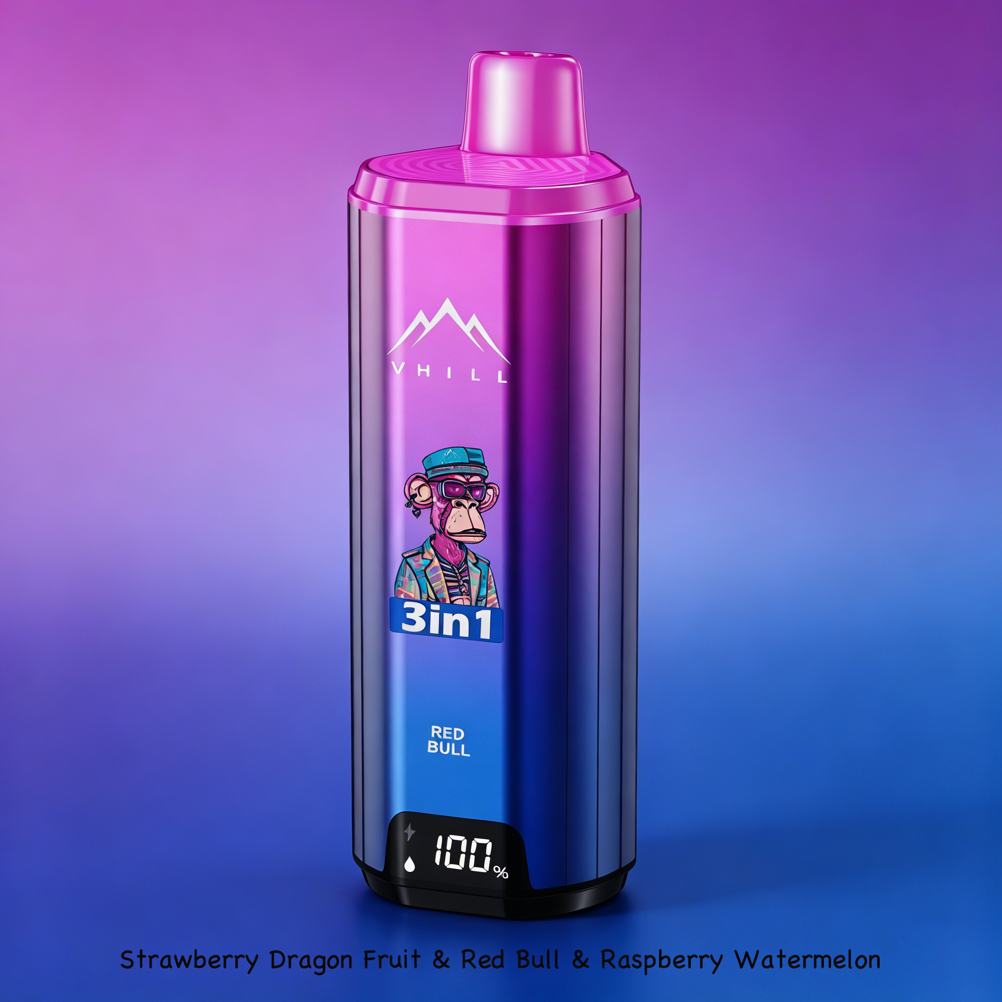 VHILL Triple 90K 90000 Puffs 3 in 1 Flavors&LED Screen Original Rechargeable Disposable Vape EU Warehouse 