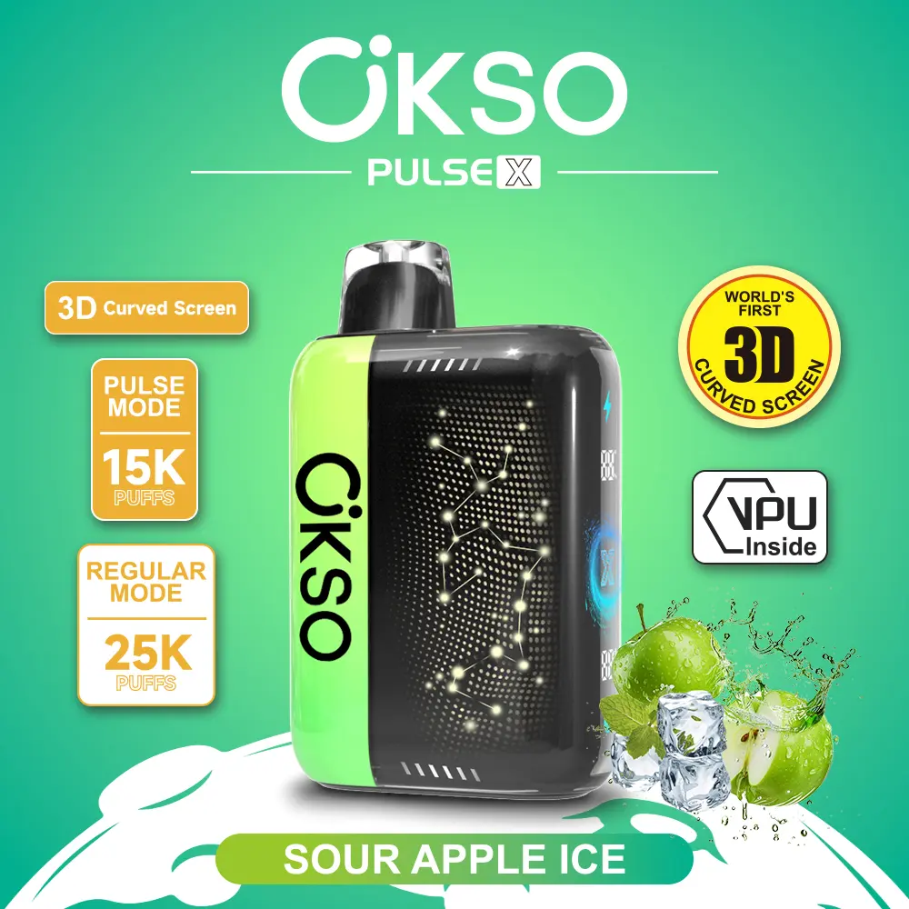 OKSO Pulse X 25000 25K Puffs Pulse/Regular Mode LED Display Disposable Vape 