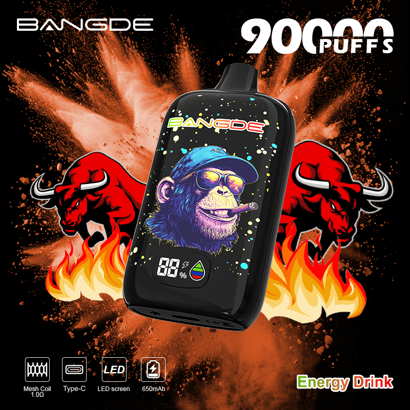 Bang DE 90000 90K Puffs Disposable Vape|Type-C Rechargeable LCD Display E-Cigarette 