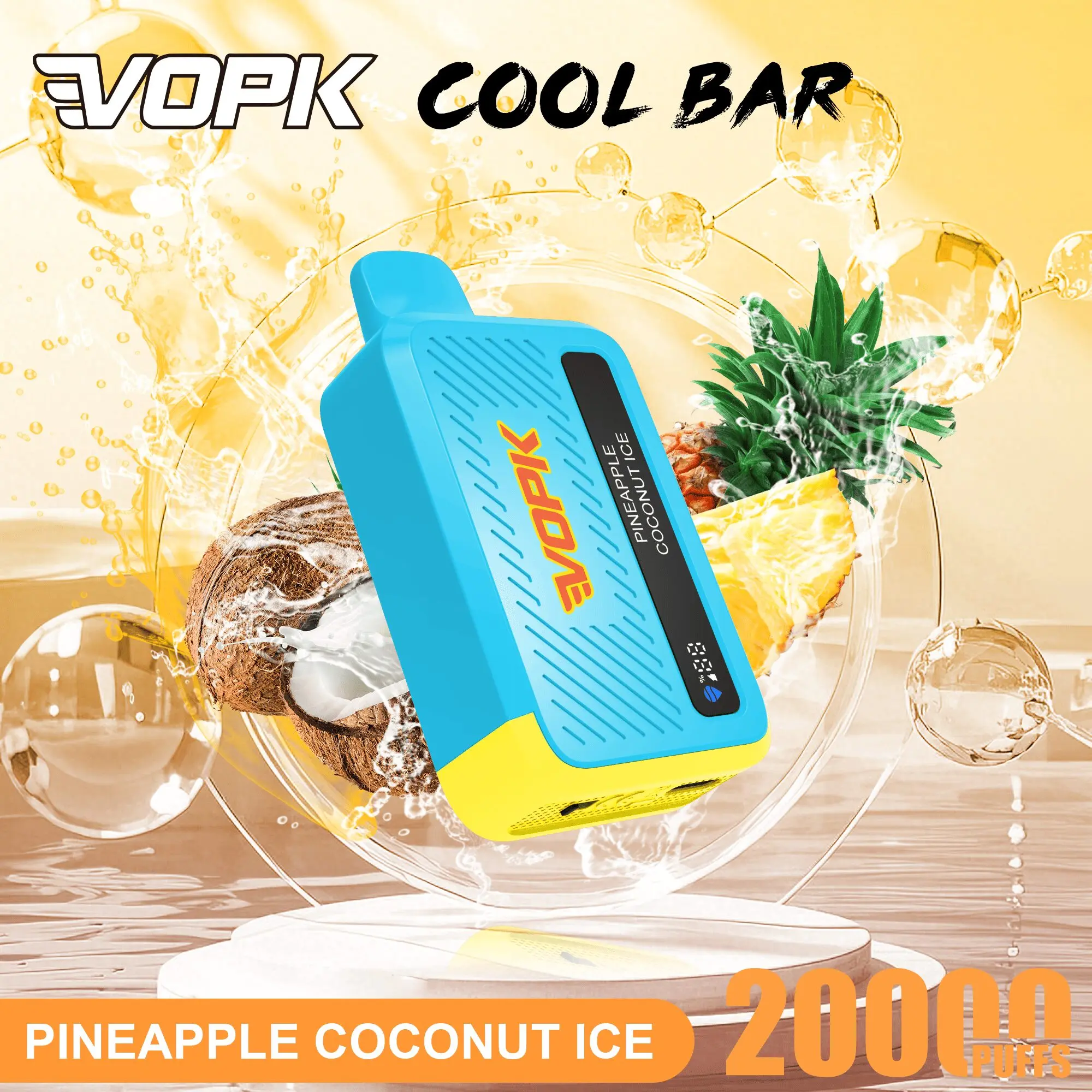 VOPK Cool Bar 20000 20K Puffs Adjustable Airflow Original Rechargeable Disposable Vape 