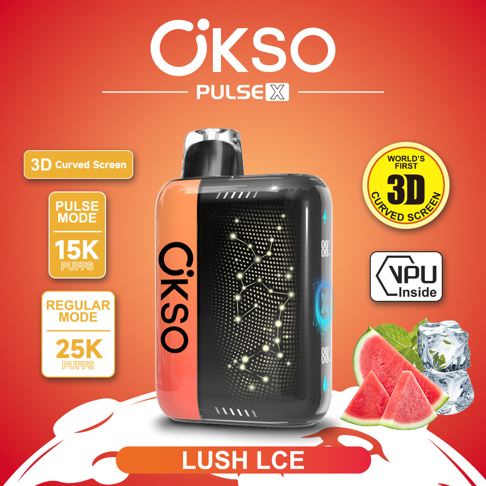 OKSO Pulse X 25000 25K Puffs Pulse/Regular Mode LED Display Disposable Vape 