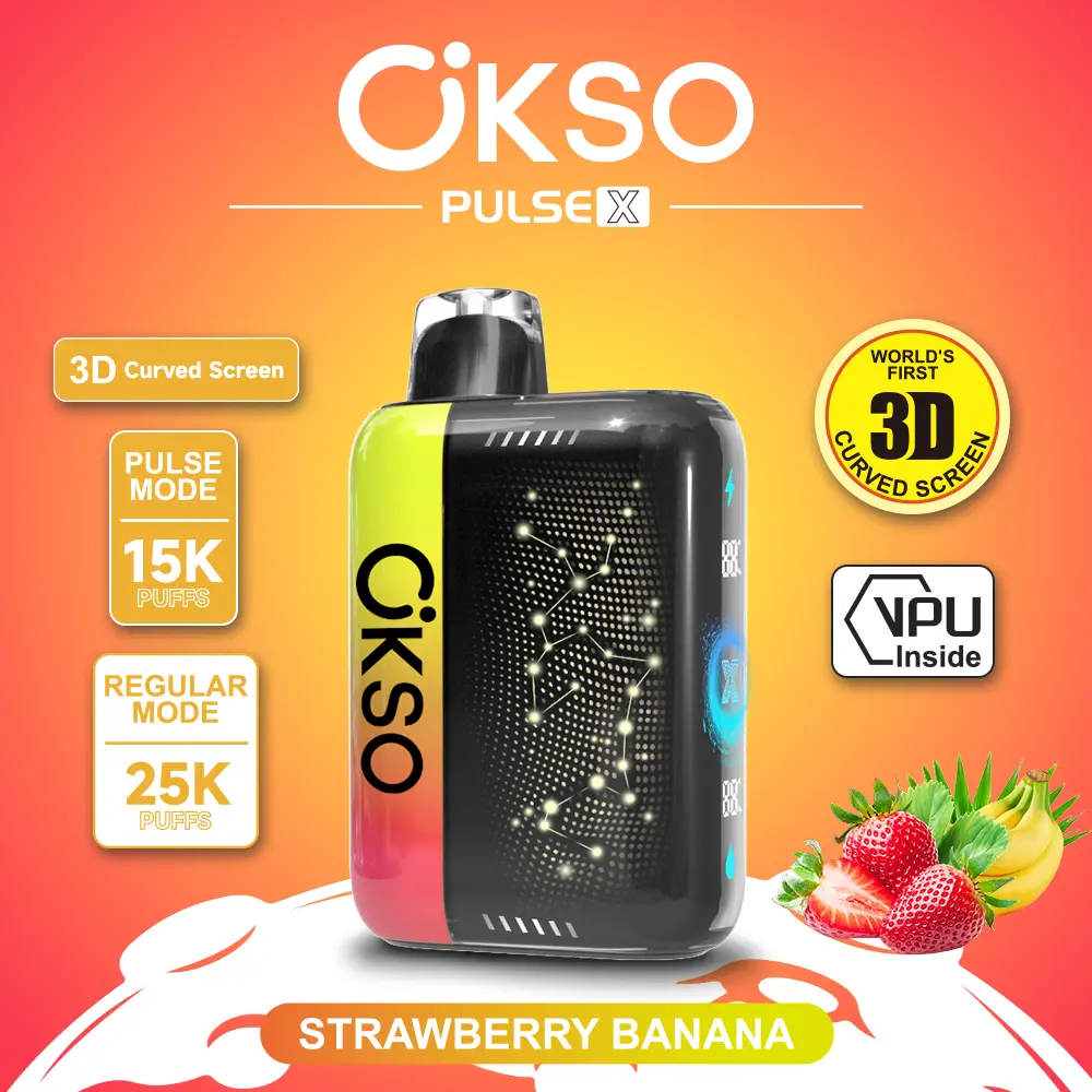 OKSO Pulse X 25000 25K Puffs Pulse/Regular Mode LED Display Disposable Vape 