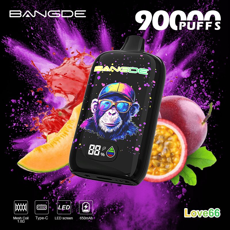 Bang DE 90000 90K Puffs Disposable Vape|Type-C Rechargeable LCD Display E-Cigarette 