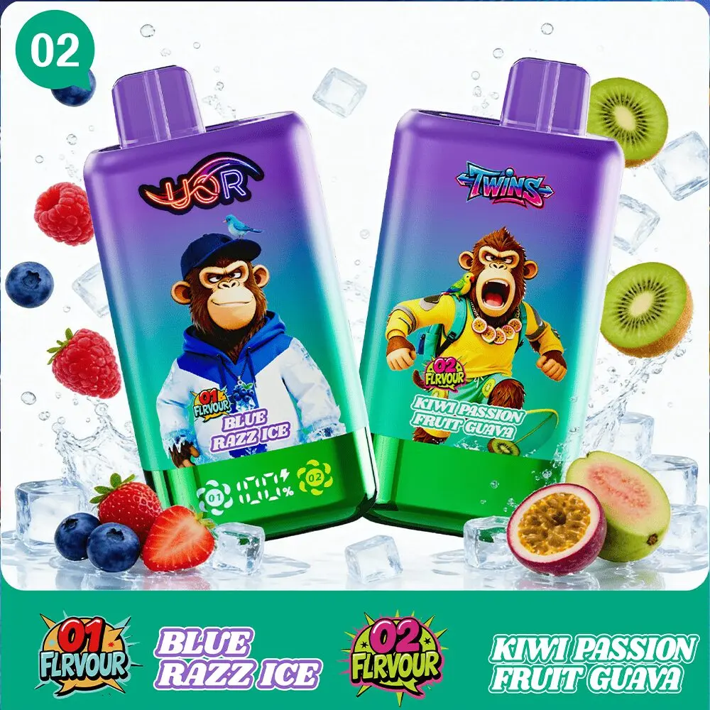 UOR Twins 80000 80k Puffs Double Flavor Dual Mesh Disposable Vape with LED Display EU Warehouse 