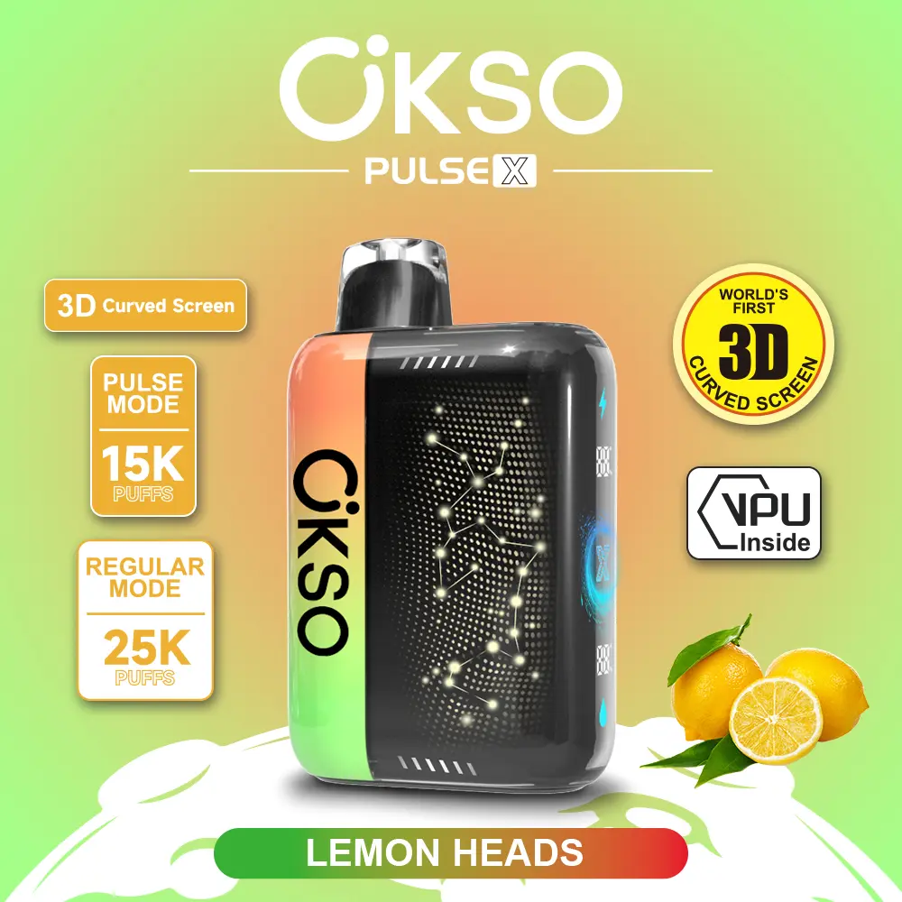 OKSO Pulse X 25000 25K Puffs Pulse/Regular Mode LED Display Disposable Vape 