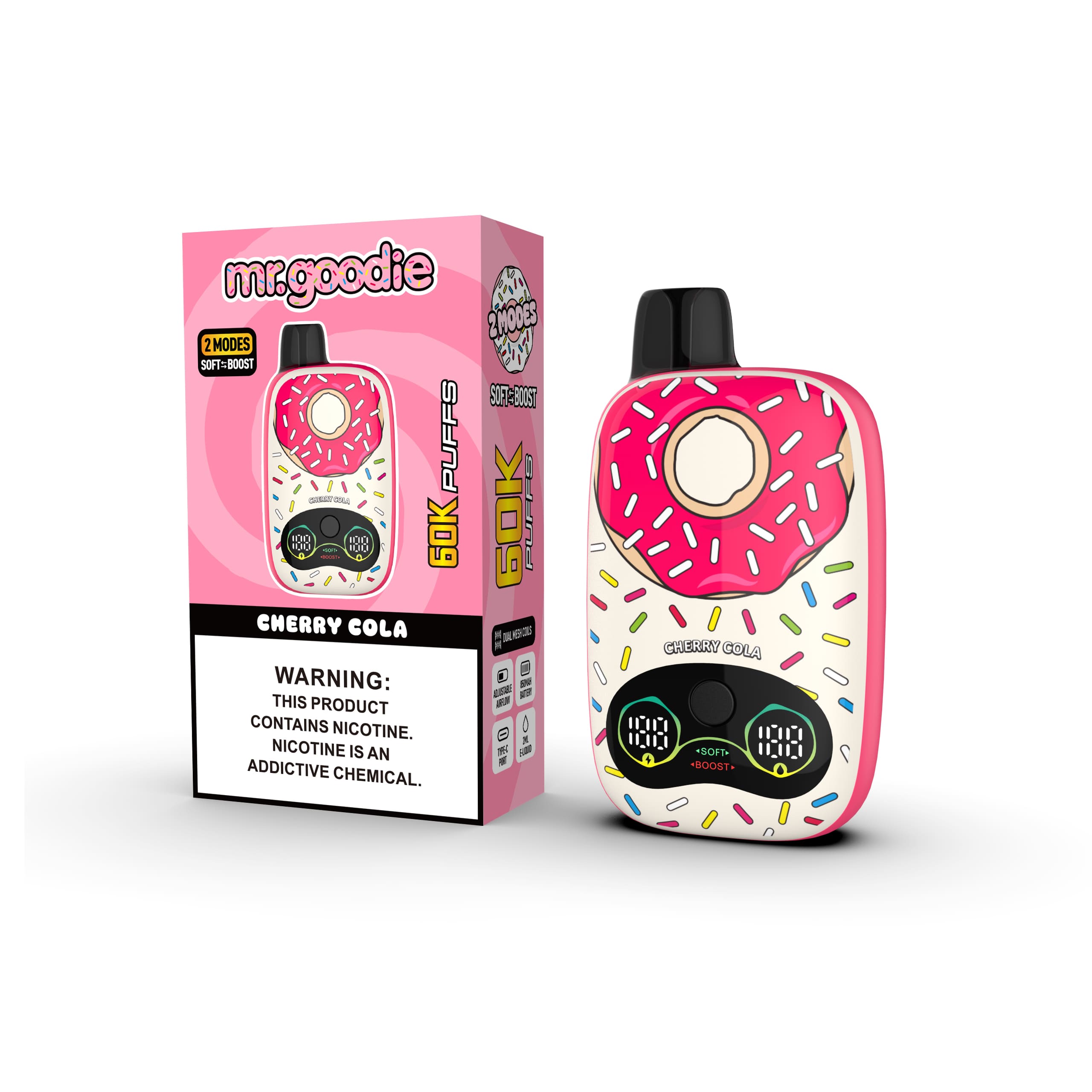 Mr.Goodie Donut 60000 60K Puffs Adjustable Airflow Dual Mesh Original Disposable Vape 