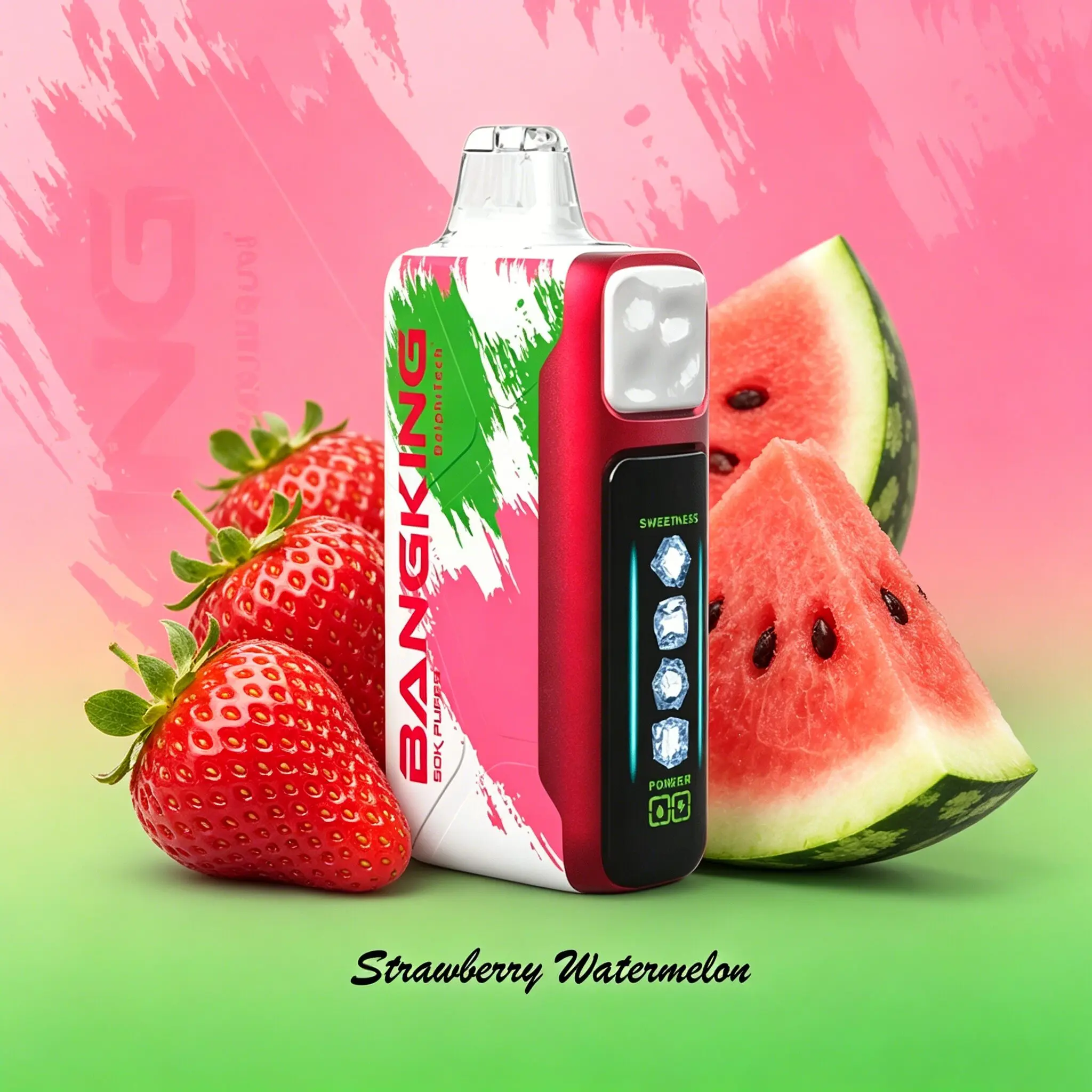 Bang King Ice Cool 60000 60K Puffs Adjustable Ice Level LED Display Disposable Vape Japan warehouse 