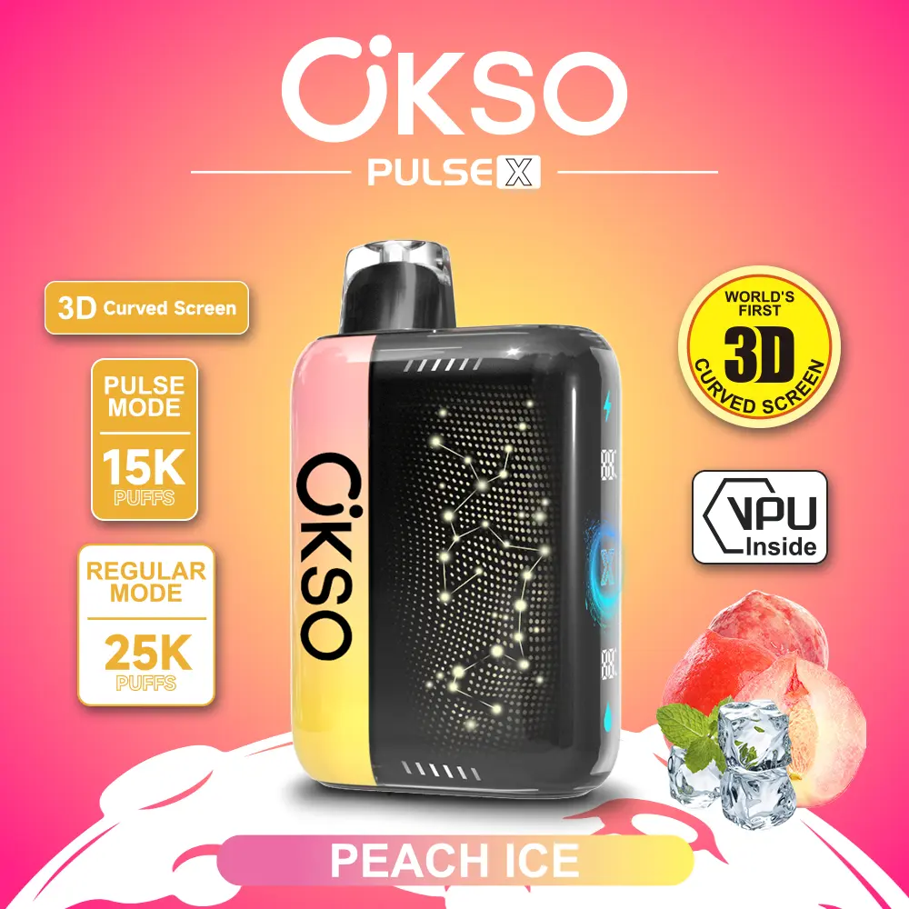 OKSO Pulse X 25000 25K Puffs Pulse/Regular Mode LED Display Disposable Vape 