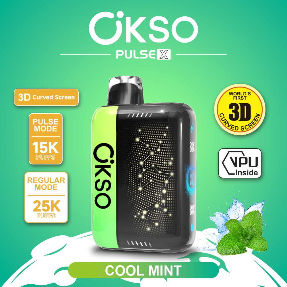 OKSO Pulse X 25000 25K Puffs Pulse/Regular Mode LED Display Disposable Vape 