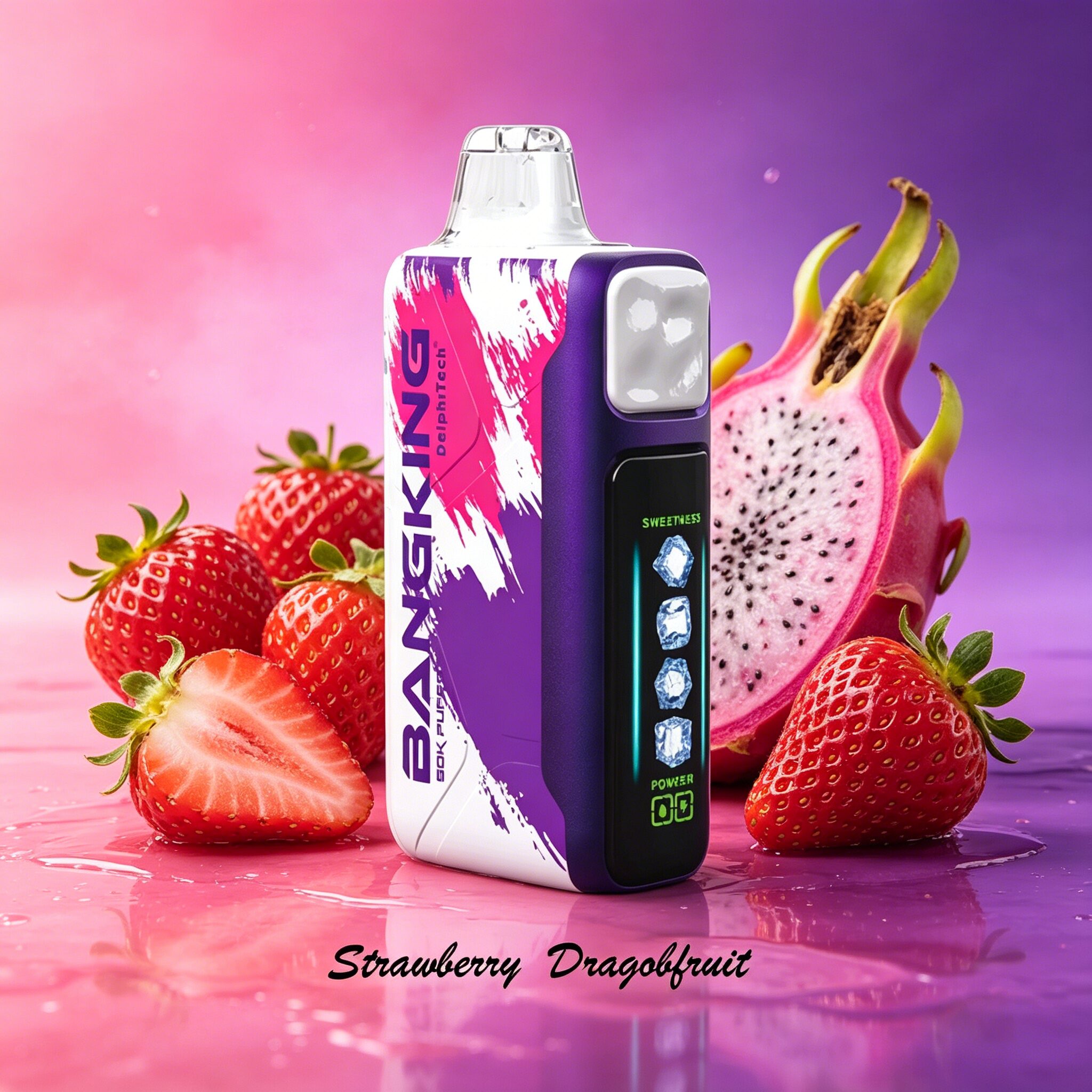 Bang King Ice Cool 60000 60K Puffs Adjustable Ice Level LED Display Disposable Vape Japan warehouse 