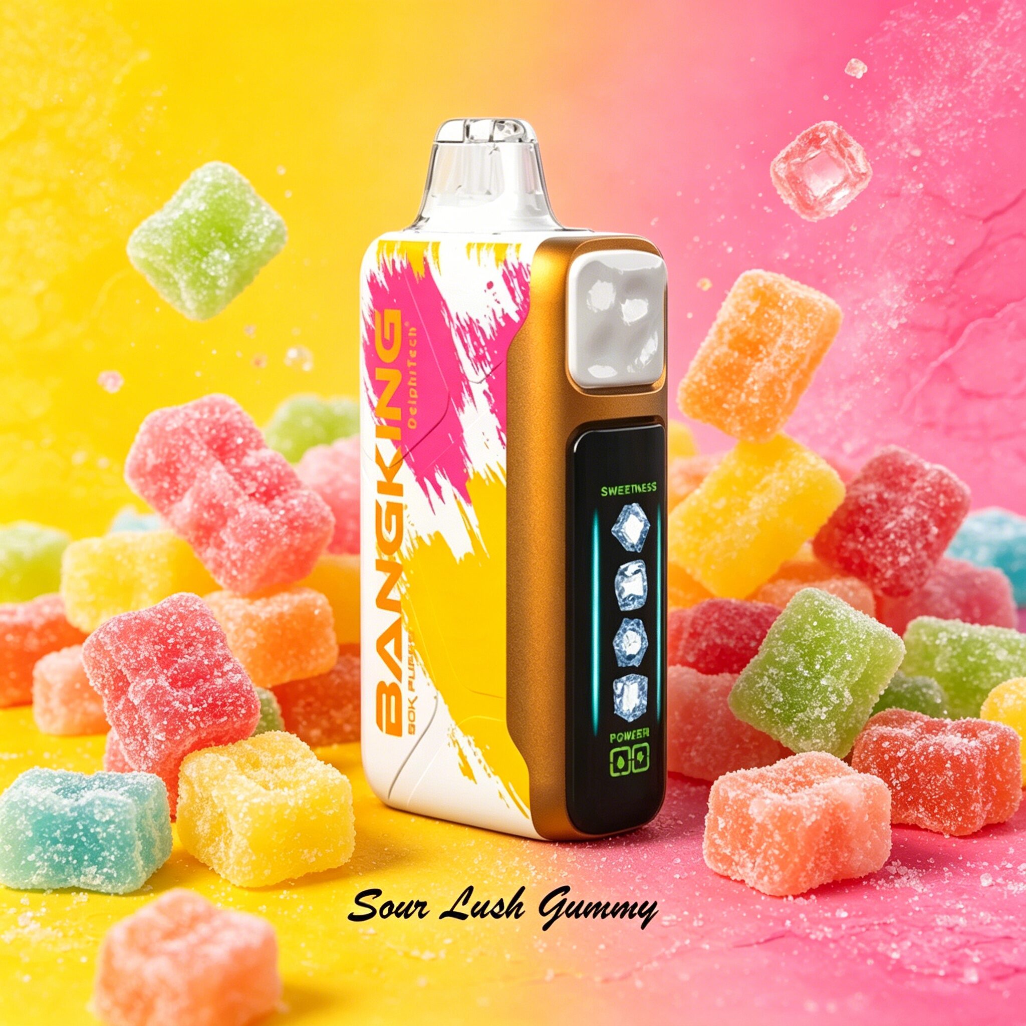 Bang King Ice Cool 60000 60K Puffs Adjustable Ice Level LED Display Disposable Vape Japan warehouse 