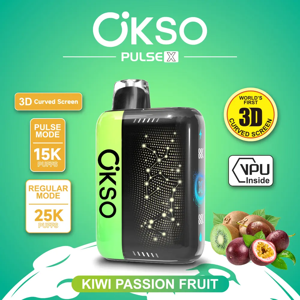 OKSO Pulse X 25000 25K Puffs Pulse/Regular Mode LED Display Disposable Vape 