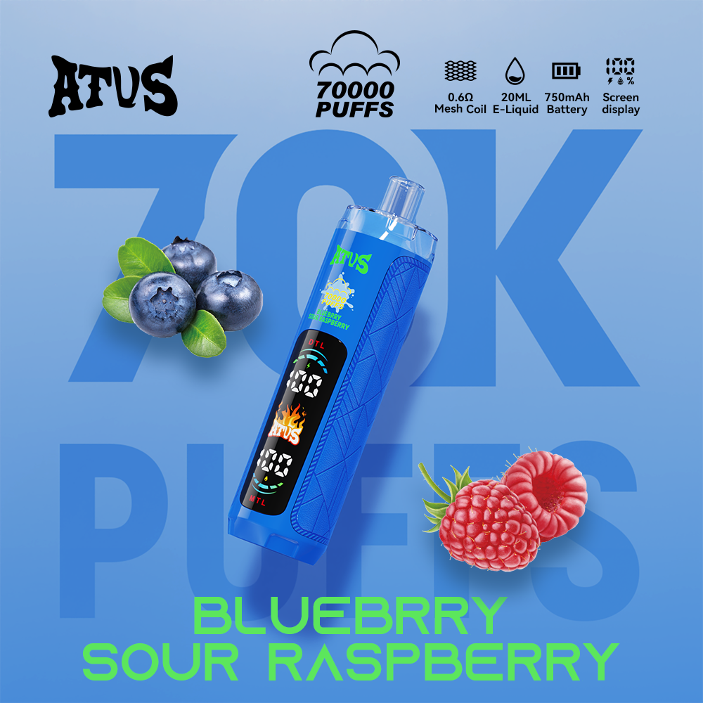 ATVS 70000 70K Puffs Original DTL/MTL Modes LED Display Disposable DTL Vape Pen 
