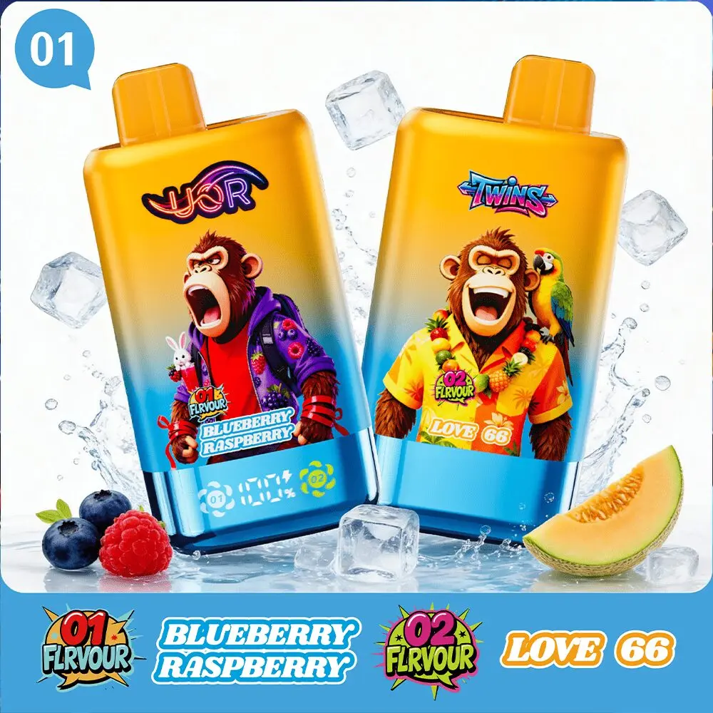 UOR Twins 80000 80k Puffs Double Flavor Dual Mesh Disposable Vape with LED Display EU Warehouse 
